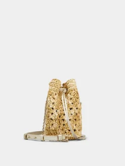 Roger Vivier Très Vivier Bucket Bag in raffia New