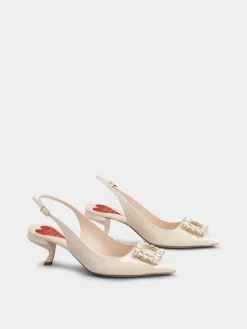 Roger Vivier Virgule Slingback Pumps in patent leather New