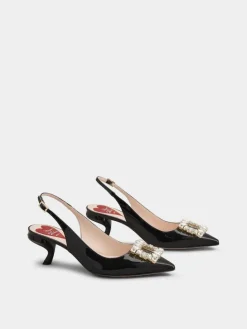 Roger Vivier Virgule Slingback Pumps in patent leather Outlet
