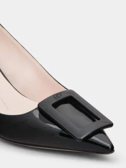 Roger Vivier Virgule Slingback Pumps in patent leather Discount