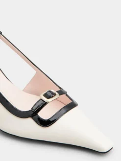 Roger Vivier Viv’ Canard Slingback Pumps in patent leather Clearance
