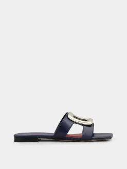 Roger Vivier Viv' by the Sea Mules in leather Discount
