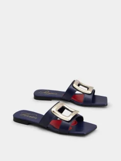 Roger Vivier Viv' by the Sea Mules in leather Discount