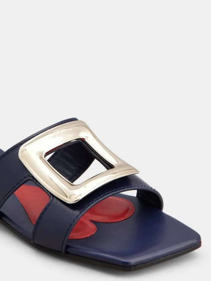 Roger Vivier Viv' by the Sea Mules in leather Discount