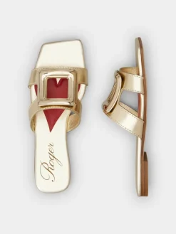 Roger Vivier Viv' by the Sea Mules in leather Sale