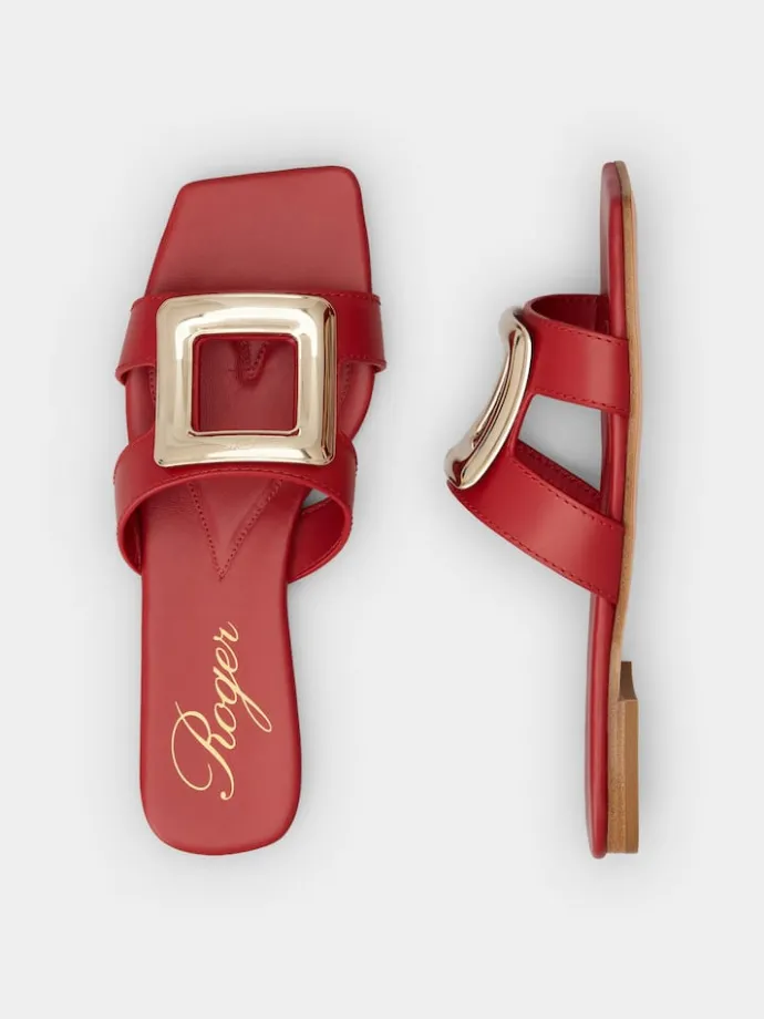 Roger Vivier Viv' by the Sea Mules in leather Clearance