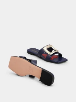 Roger Vivier Viv' by the Sea Mules in leather Discount