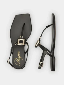 Roger Vivier Viv' by the Sea Sandals in leather Discount