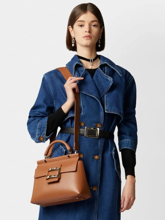 Roger Vivier Viv' Cabas Bag in leather Outlet