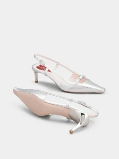 Roger Vivier Viv' Canard Slingback Pumps in leather Fashion