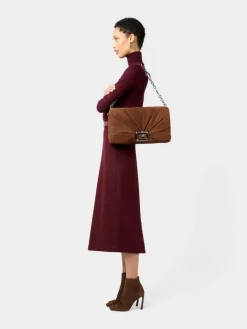 Roger Vivier Viv' Choc Large Bag in suede Outlet