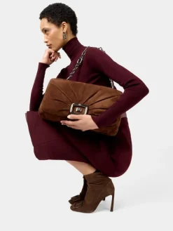 Roger Vivier Viv' Choc Large Bag in suede Outlet