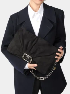 Roger Vivier Viv' Choc Large Bag in suede Best