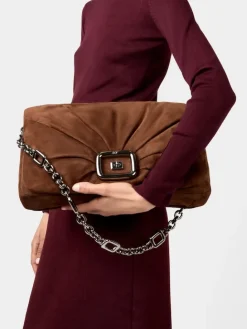 Roger Vivier Viv' Choc Large Bag in suede Outlet