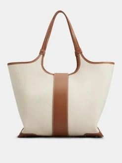 Roger Vivier Viv' Choc Medium Shopping Bag in canvas Sale
