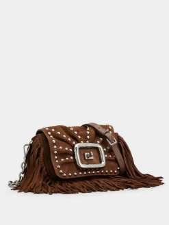Roger Vivier Viv' Choc Mini Bag in suede Outlet