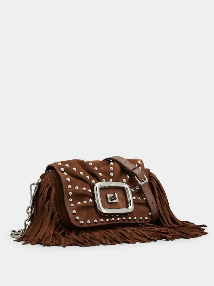 Roger Vivier Viv' Choc Mini Bag in suede Outlet
