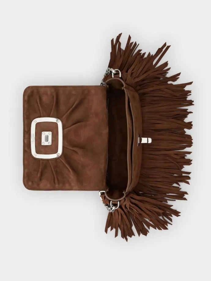Roger Vivier Viv' Choc Mini Bag in suede Outlet