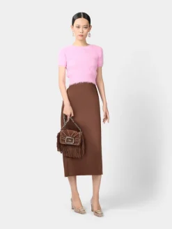 Roger Vivier Viv' Choc Mini Bag in suede Outlet