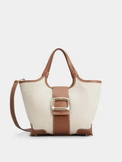 Roger Vivier Viv' Choc Mini Shopping Bag in canvas Online