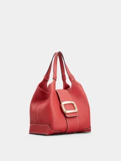 Roger Vivier Viv' Choc Mini Shopping Bag in leather Clearance