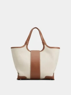 Roger Vivier Viv' Choc Mini Shopping Bag in canvas Online