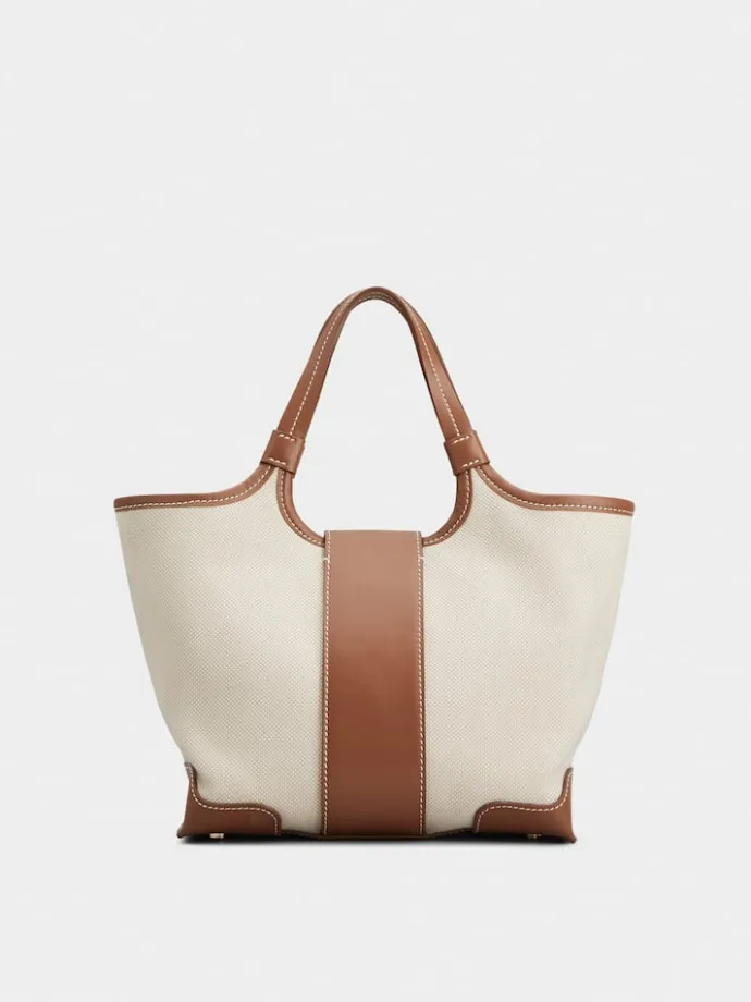Roger Vivier Viv' Choc Mini Shopping Bag in canvas Online