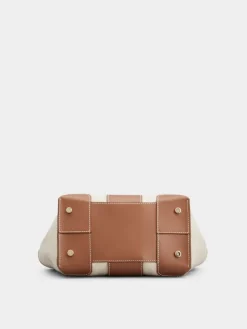 Roger Vivier Viv' Choc Mini Shopping Bag in canvas Online