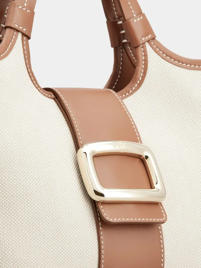 Roger Vivier Viv' Choc Mini Shopping Bag in canvas Online
