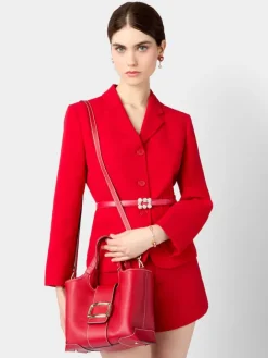 Roger Vivier Viv' Choc Mini Shopping Bag in leather Clearance