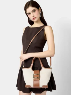 Roger Vivier Viv' Choc Mini Shopping Bag in canvas Online