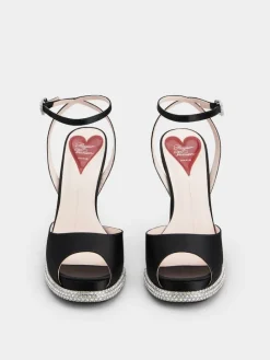 Roger Vivier Viv' Choc Platform Sandals in satin Sale