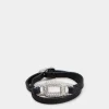 Roger Vivier Viv' Choc Strass Bracelet in leather Hot