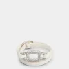 Roger Vivier Viv' Choc Strass Bracelet in leather Clearance