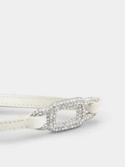 Roger Vivier Viv' Choc Strass Bracelet in leather Clearance