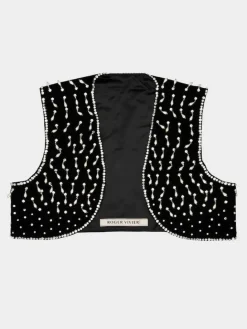 Roger Vivier Viv' Choc Vest in velvet Hot