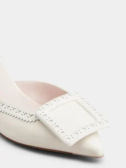 Roger Vivier Viv' in The City Mules in leather Hot