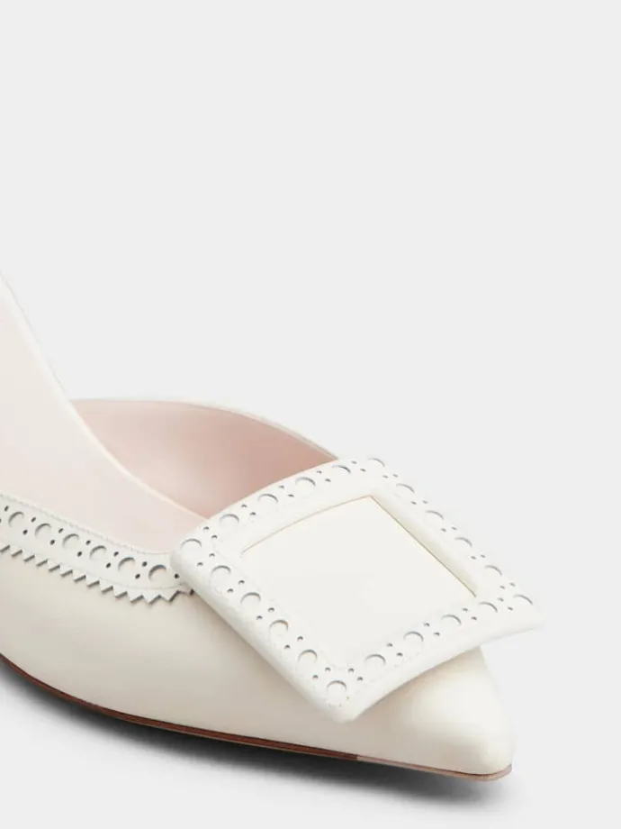 Roger Vivier Viv' in The City Mules in leather Hot