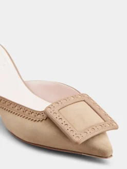 Roger Vivier Viv' in The City Mules in suede New