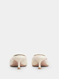 Roger Vivier Viv' in The City Mules in leather Hot