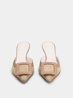 Roger Vivier Viv' in The City Mules in suede New