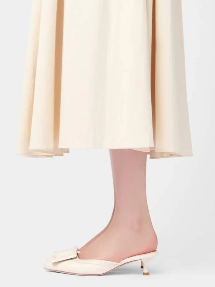Roger Vivier Viv' in The City Mules in leather Hot