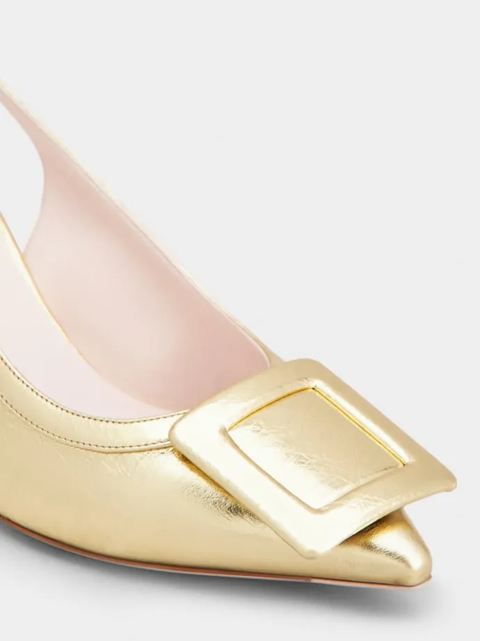 Roger Vivier Viv' in The City Slingback Pumps in leather Sale