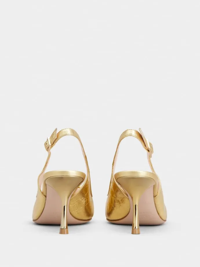 Roger Vivier Viv' in The City Slingback Pumps in leather Sale