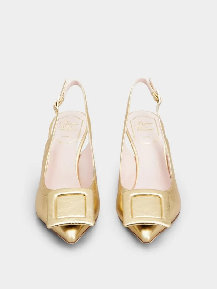 Roger Vivier Viv' in The City Slingback Pumps in leather Sale