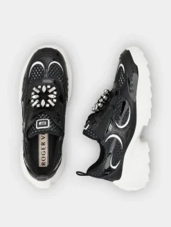 Roger Vivier Viv' on the Run Sneakers in patent leather and fabric Clearance
