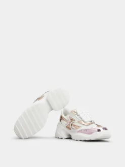 Roger Vivier Viv' on the Run Sneakers in leather and fabric Hot