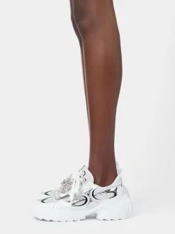 Roger Vivier Viv' on the Run Sneakers in leather and fabric Fashion