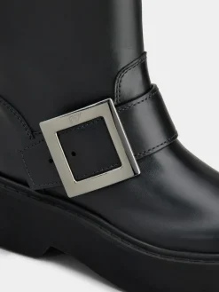 Roger Vivier Viv' Rangers Booties in leather Outlet