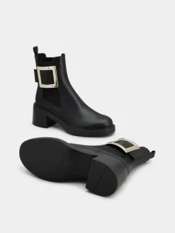 Roger Vivier Viv' Rangers Chelsea Booties in leather Hot